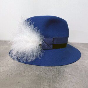 Vintage Blue Felt Hat